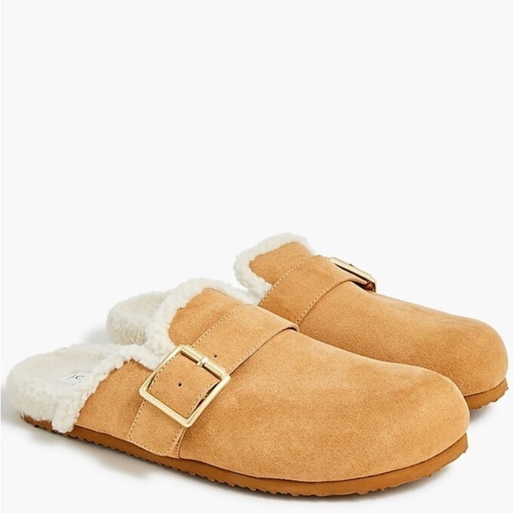 J. CREW - Sueded Sherpa Mules - Picture 1 of 11